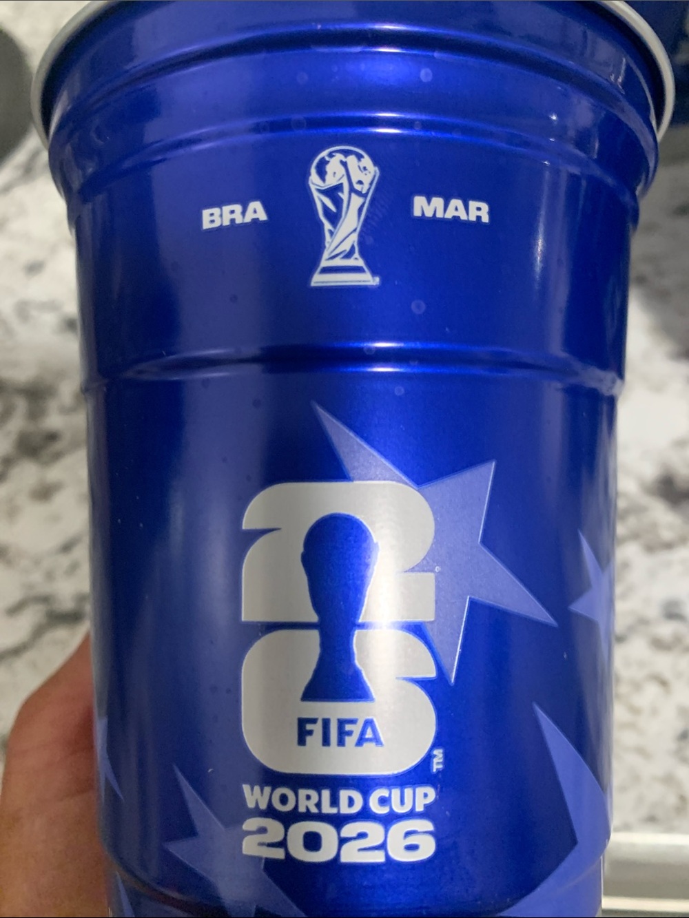 🆕- Michelob Ultra World Cup 🇧🇷 2026 Blue Aluminum Cups (6 Set)